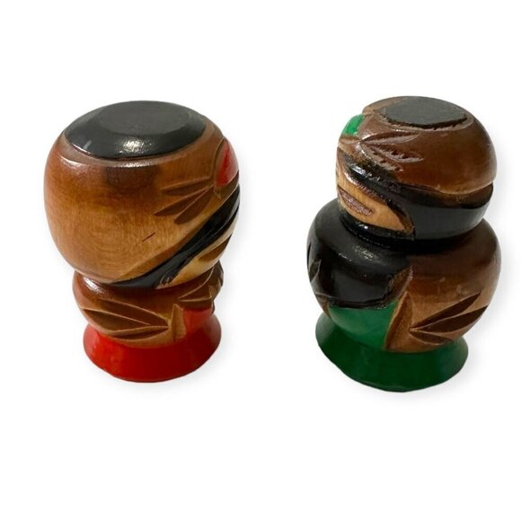 VINTAGE A Pair of Japanese Ainu Kokeshi Doll, Wood Curved. - Picture 5 of 8